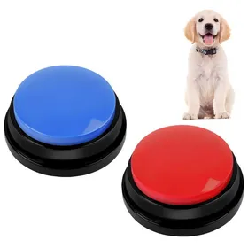 Comparer les prix de Lot de 2 Buzzers Enregistrables 30 Secondes Boutons Parlants pour Communication avec Animaux Cuneary