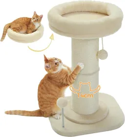 Meilleurs prix pour Griffoir Pour Chat,Grand Griffoir Pour Chats D'Intérieur Avec Griffoir Super Épais [Dia = 14 Cm],Lit Moelleux Amovible Pour Chat,G