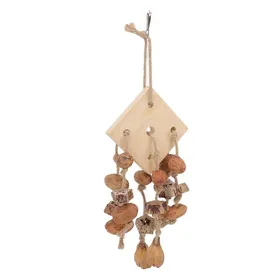 Comparer les prix de Jouet à mâcher en forme de noix pour perroquet bloc en bois jouet à mordre pour oiseaux avec crochet pour perruches calopsittes