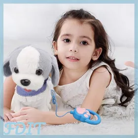 Comparer les prix de Fdit Jouet pour chien qui marche et aboie Jouet en peluche électronique interactif pour chien chiot qui marche luminaire kit Gris