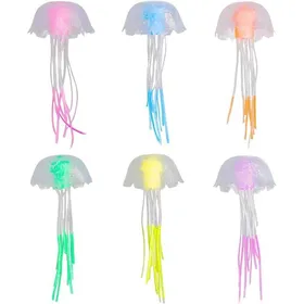 Comparer les prix de Lot de 6 Méduses Artificielles Flottantes pour Aquarium Méduses Fluorescentes Artificielles en Silicone pour Multicolore