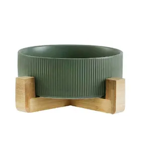 Comparer les prix de Gamelles en céramique pour chien avec support en bois, résistantes et pratiques pour l'eau et la nourriture