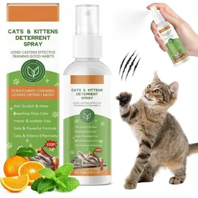 Meilleurs prix pour 100ML Spray Répulsif pour Chat Spray Répulsif Chat Intérieur et Extérieur Spray Anti Griffure Chat pour Éloigner Les REPULSIF
