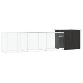 Meilleurs prix pour （3147190)Abris/cage pour petit animaux Scandinave - stylePoulailler Anthracite 400x91x100 cm Acier galvanisé