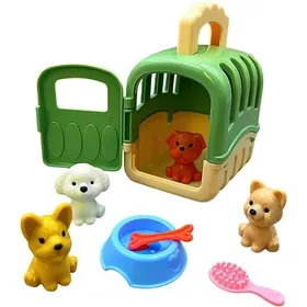 Meilleurs prix pour Jouet de Jeu de Simulation de Chien, Ensemble de Jeu de Soins pour Chiens - Ensemble de Jeu éducatif de Simulation de Cage