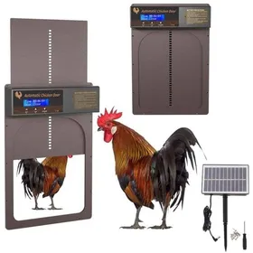 Meilleurs prix pour Porte de Poulailler Automatique Solaire - IP45 Étanche Aluminium - Programmable LED - Élevage Volaille Jardin