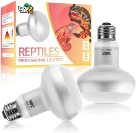 Meilleurs prix pour Lot de 2 lampes chauffantes UVA pour reptiles et terrariums 100 W-Lampe chauffante pour tortues,poules,chiens,dragons barbus