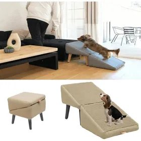 Meilleurs prix pour Générique Escalier pour Petits Chiens Rampe pour Chien Canapé-Lit Pliable pour Voiture Antidérapant Marches Légères Et Pliables