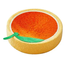 Comparer les prix de Lit griffoir pour chat - OKUMGGYJ - Rond - Sisal - 39 cm de diamètre - Orange
