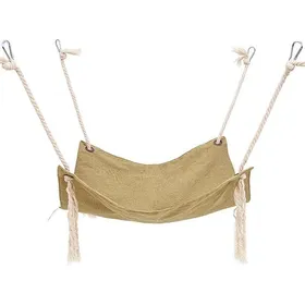 Comparer les prix de Hamac pour chat - Panier pour chat - Coton et lin - Lit pour chat - Panier hamac pour chat - Lit suspendu pour animaux - Hamac pour