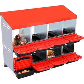 Comparer les prix de Pondoir pour Poules Nichoirs Boîte à Nid à 8 Compartimentsmétallique mural pour poules107 X 52 X79CM