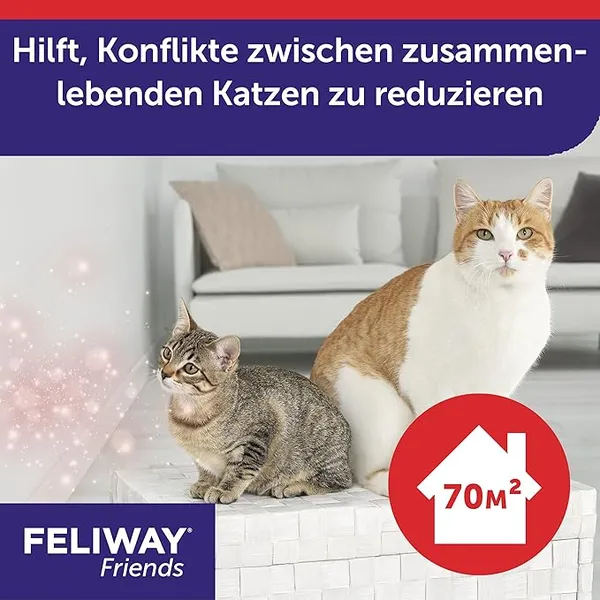 Feliway Friends Diffuseur & Recharge pour chat 2 x 3 Recharges seules