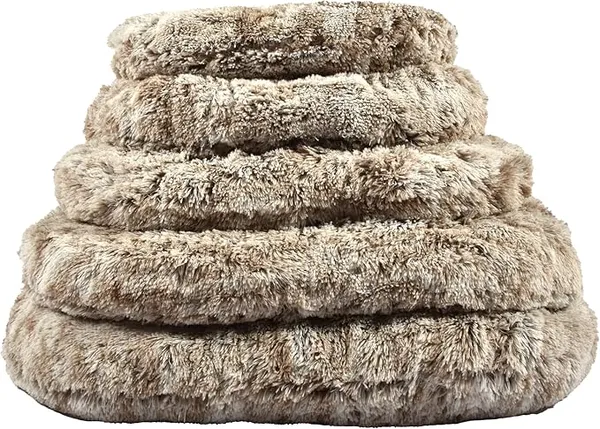 Couchage - Bobby Coussin Oval poilu Gris - 55 x 45 x 8 cm