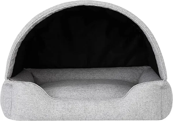 Panier pour chien, maison pour chien en tissu, grotte pour chat, niche pour chien, corbeille pour chien, cendre, XL : 82x58 cm