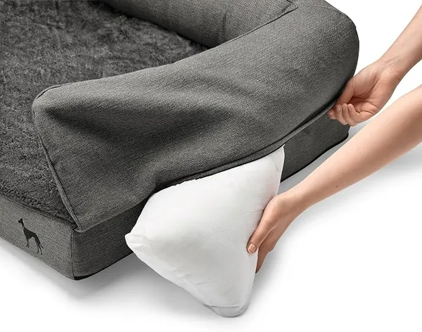 Hunter Canapé orthopédique pour chien Livingston, Panier pour chien + chat