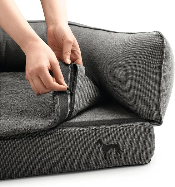 Hunter Canapé orthopédique pour chien Livingston, Panier pour chien + chat