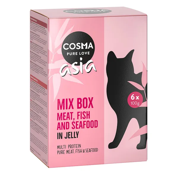 Cosma Thai/Asia en gelée lot 6 saveurs - Pâtée pour chat