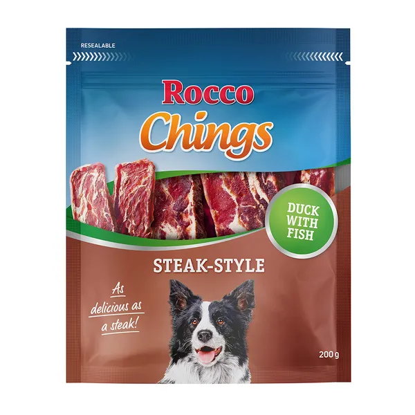 Rocco Chings Steak Style canard - Friandises pour chien