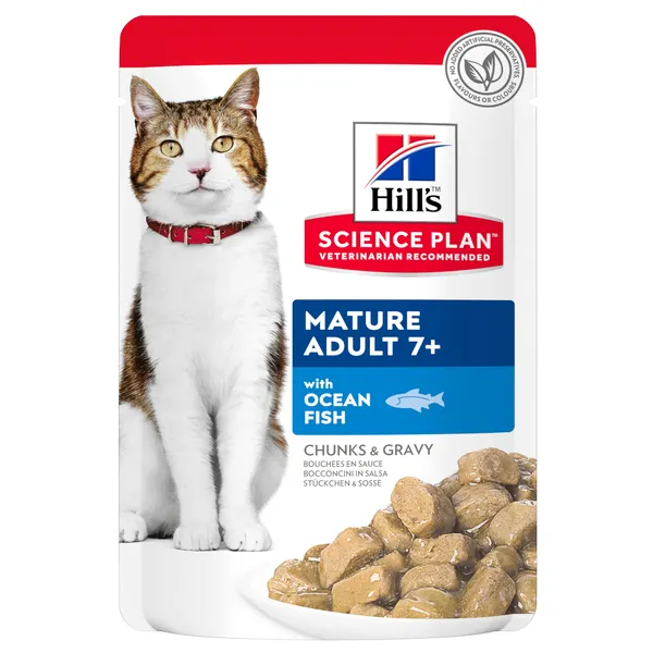 Mature Adult 7+ poisson de mer Hill's Science Plan - Sachet pour chat