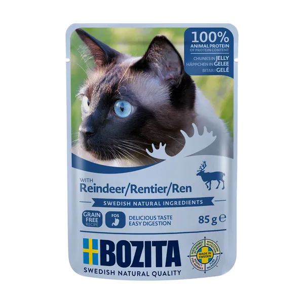 Bozita Bouchées en gelée renne - Pâtée pour chat