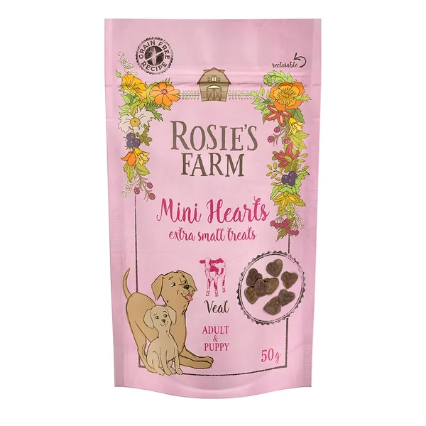 Puppy & Adult Mini cœurs Rosie's Farm - Friandises pour chien