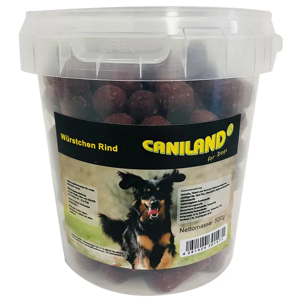 Caniland Saucisses de bœuf arôme fumé - Friandises pour chien