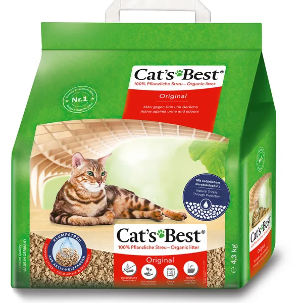 Cat's Best Öko Plus / Original (env. 4,5 kg) Litière pour chat