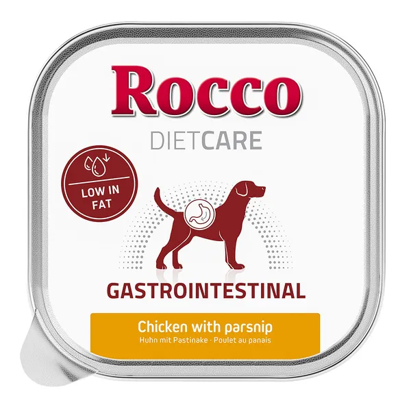 Barquettes Rocco Diet Care Gastro Intestinal poulet, panais 150 g pour chien 20 x 150 g