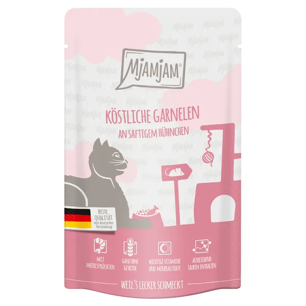 MjAMjAM 12 x 125 g pour chat - crevettes, poulet