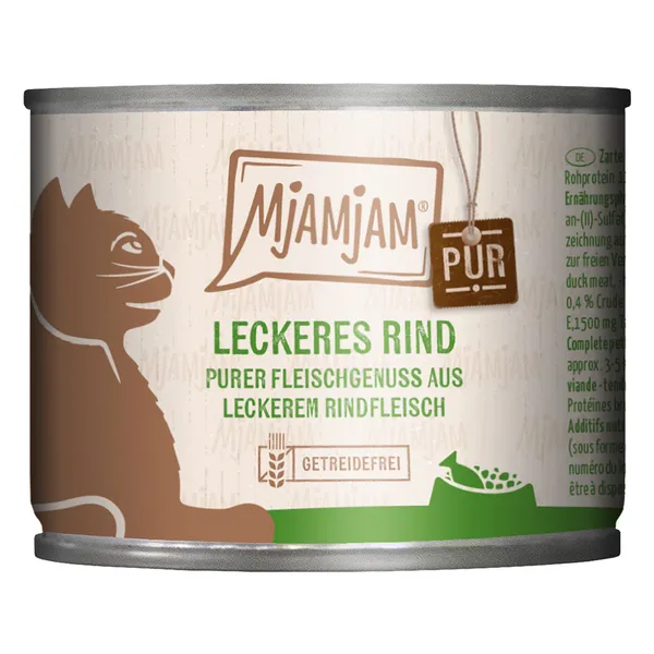 Délicieux bœuf pur MjAMjAM nourriture pour chat humide
