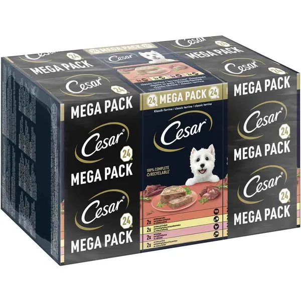 Cesar Les terrines classiques - Pâtée pour chien