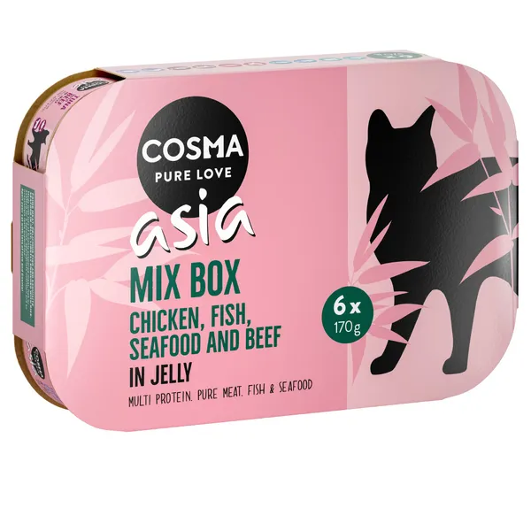 Cosma Asia en gelée lot 5 saveurs - Pâtée pour chat