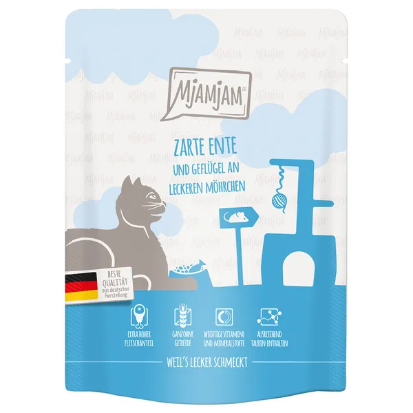 MjAMjAM 6 x 300 g pour chat - canard, volaille, carottes