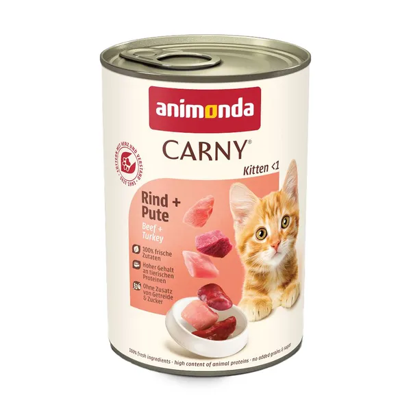 Animonda Carny Kitten bœuf et dinde - Pâtée pour chat