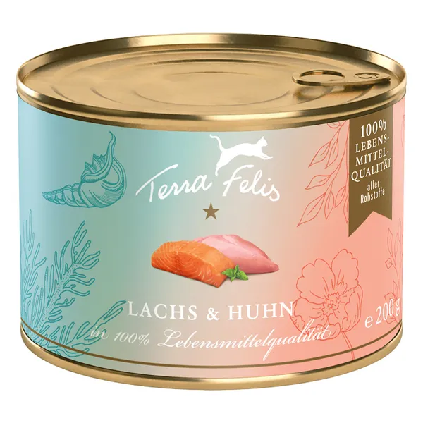 200g Terra Felis saumon & poulet nourriture pour chat humide