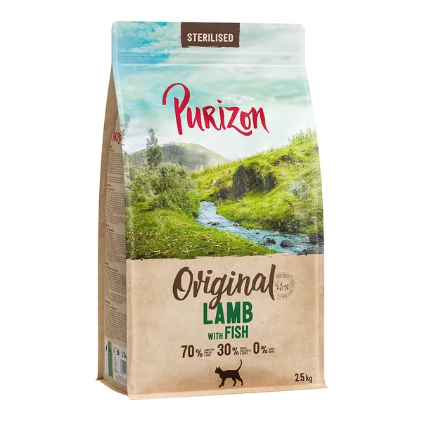 Purizon Sterilised Adult agneau, poisson - sans céréales pour chat - 2,5 kg