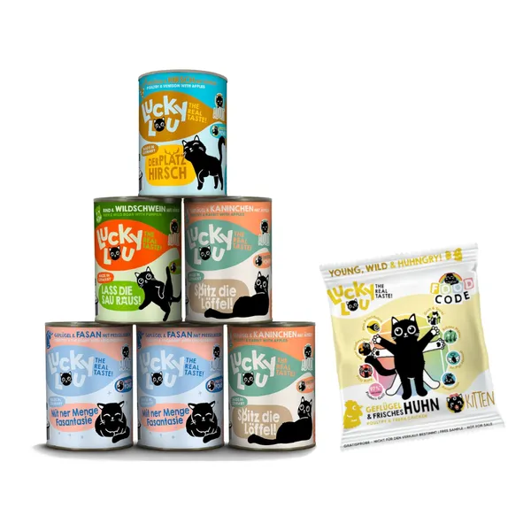 400g de nourriture pour chat Lucky Lou Adult Wild-Mix humide