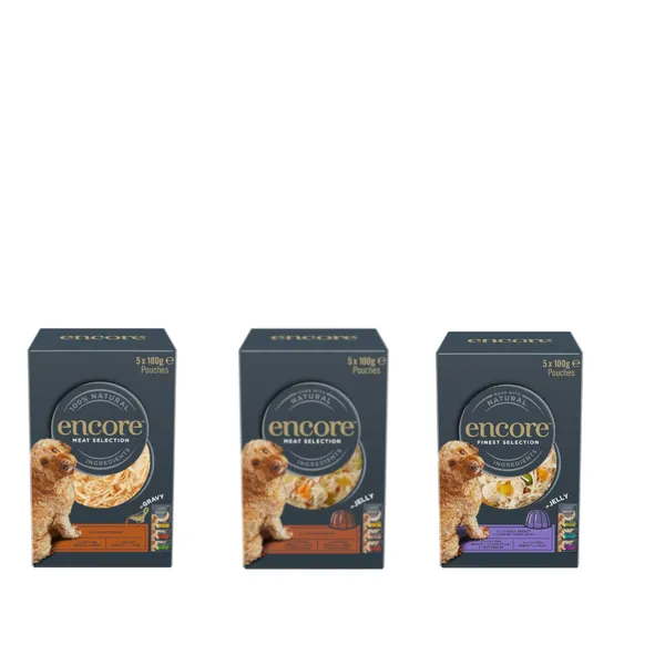 Lot mixte Encore en sauce 5 x 100 g - sélection à la viande (3 variétés)