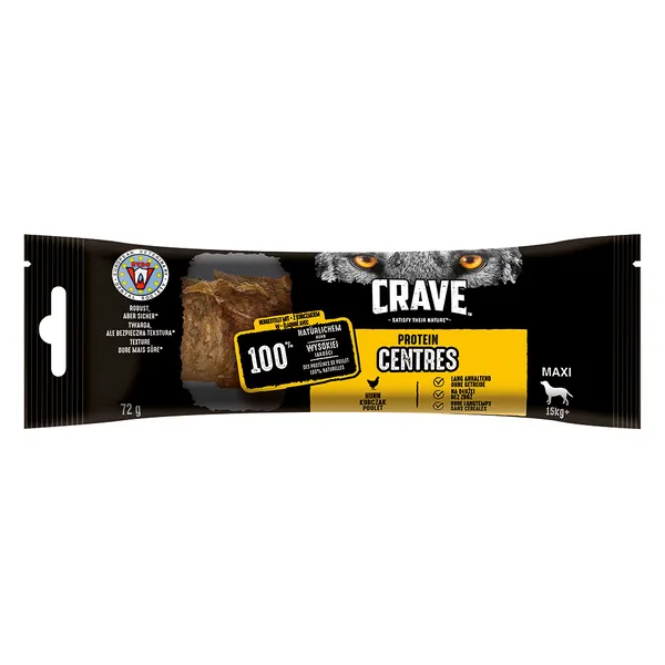 Friandises Crave Protein Centres Maxi - 72 g, poulet