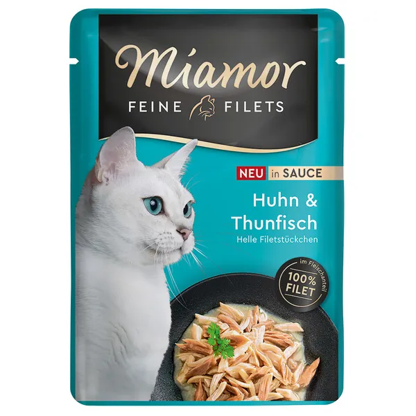 Lot Miamor Filets fins en sauce 24 x 100 g - poulet, thon