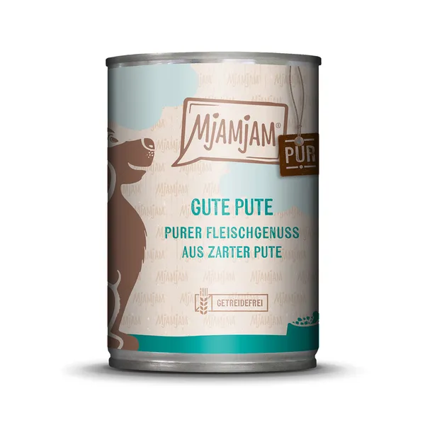 MjAMjAM Délice de viande 6 x 400 g pour chien - pure dinde