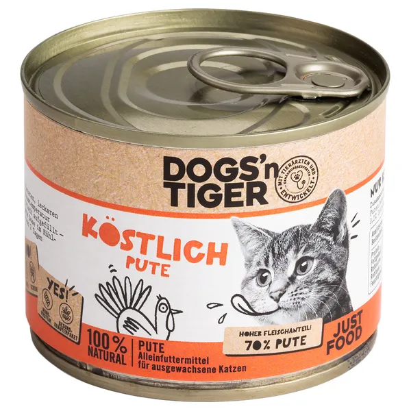 Lot Dogs’n Tiger Adult 12 x 200 g - dinde