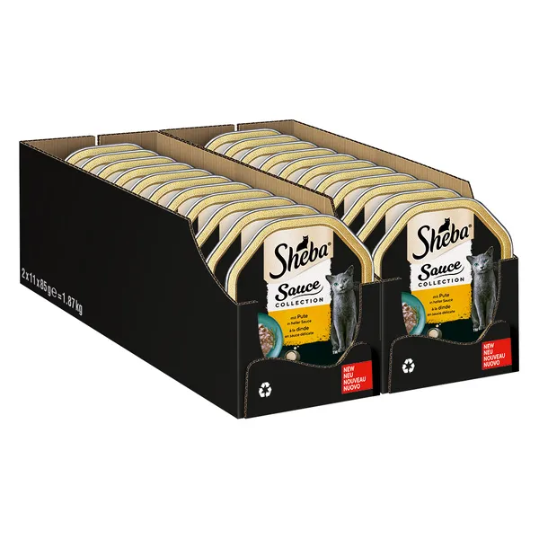 Sheba 22 x 85 g - Sauce collection - bouchées de dinde