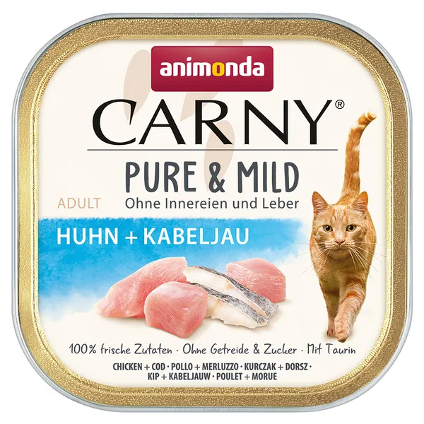 Lot animonda Carny Adult Pure & Mild 64 x 100 g - poulet, cabillaud