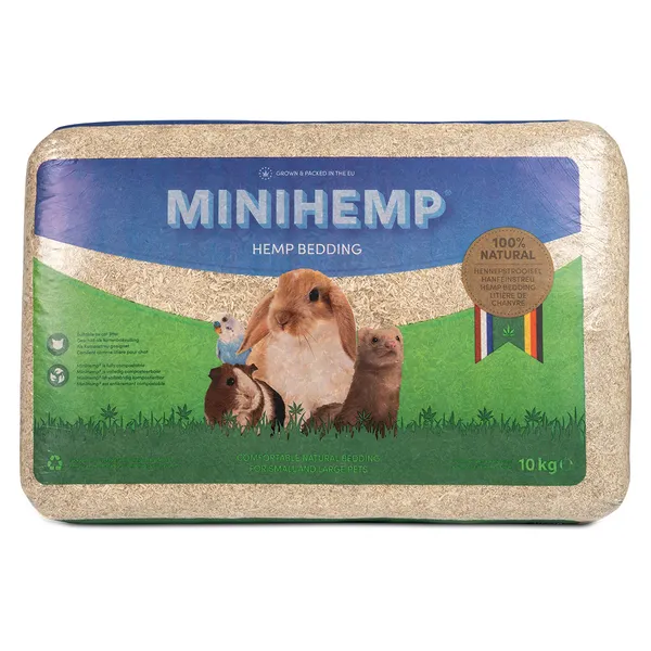 Litière Minihemp pour petits animaux, reptiles et oiseaux - 10 kg