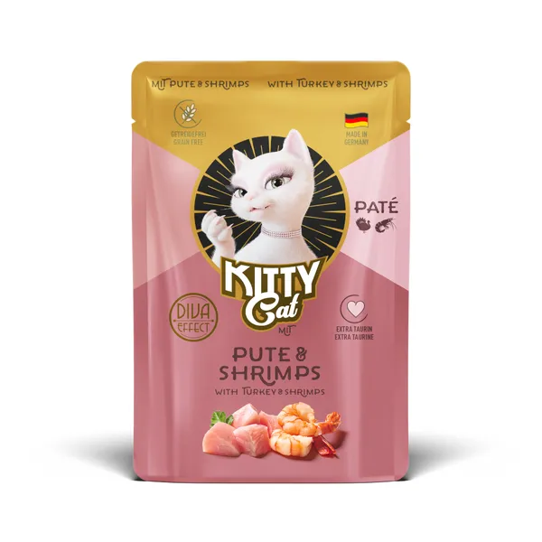 Lot KITTY Cat 24 x 85 g pour chat - dinde, crevettes
