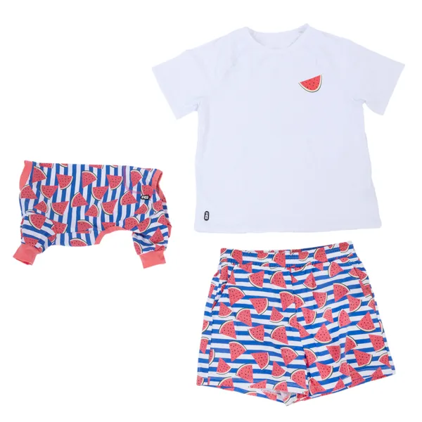TIAKI Pet & Parent pyjama en look partenaire pour parents de chien, melon, taille L