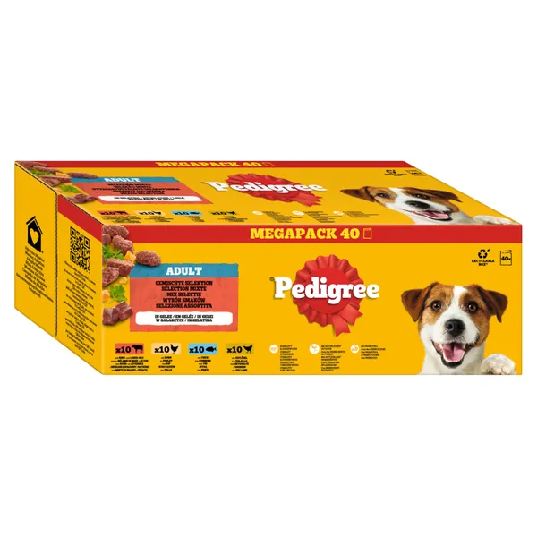 Pedigree Sachet fraîcheur 40 x 100 g - sélection mixte en gelée (4 variétés)
