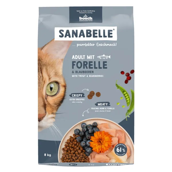 8kg Adult truite Sanabelle croquettes pour chat