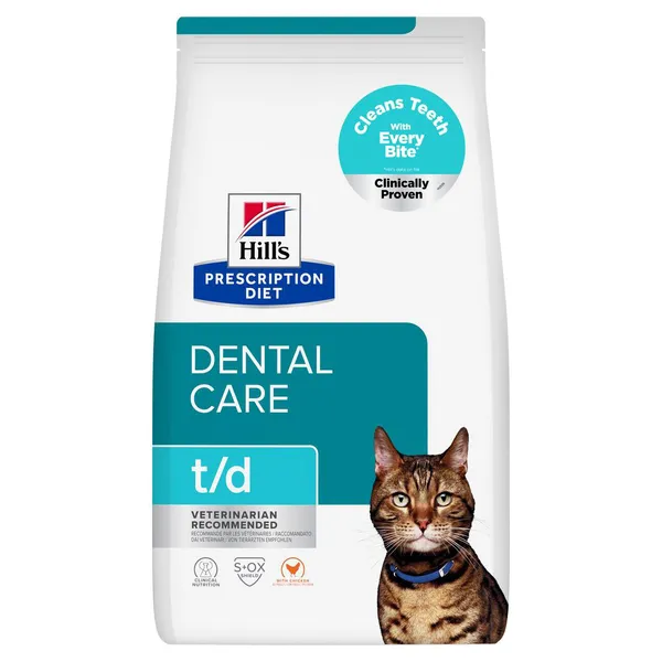 T/d Dental Care poulet Hill's Prescription Diet - Croquettes pour chat